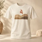 MISK ART tee front view with gazelle emblem