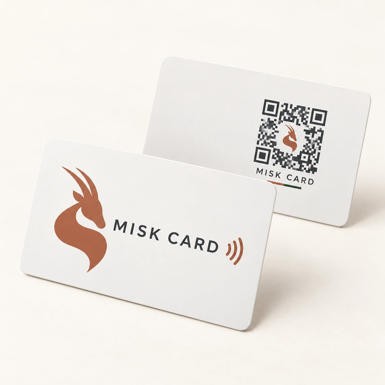 MISK CARD White / Full Colour front and QR reverse